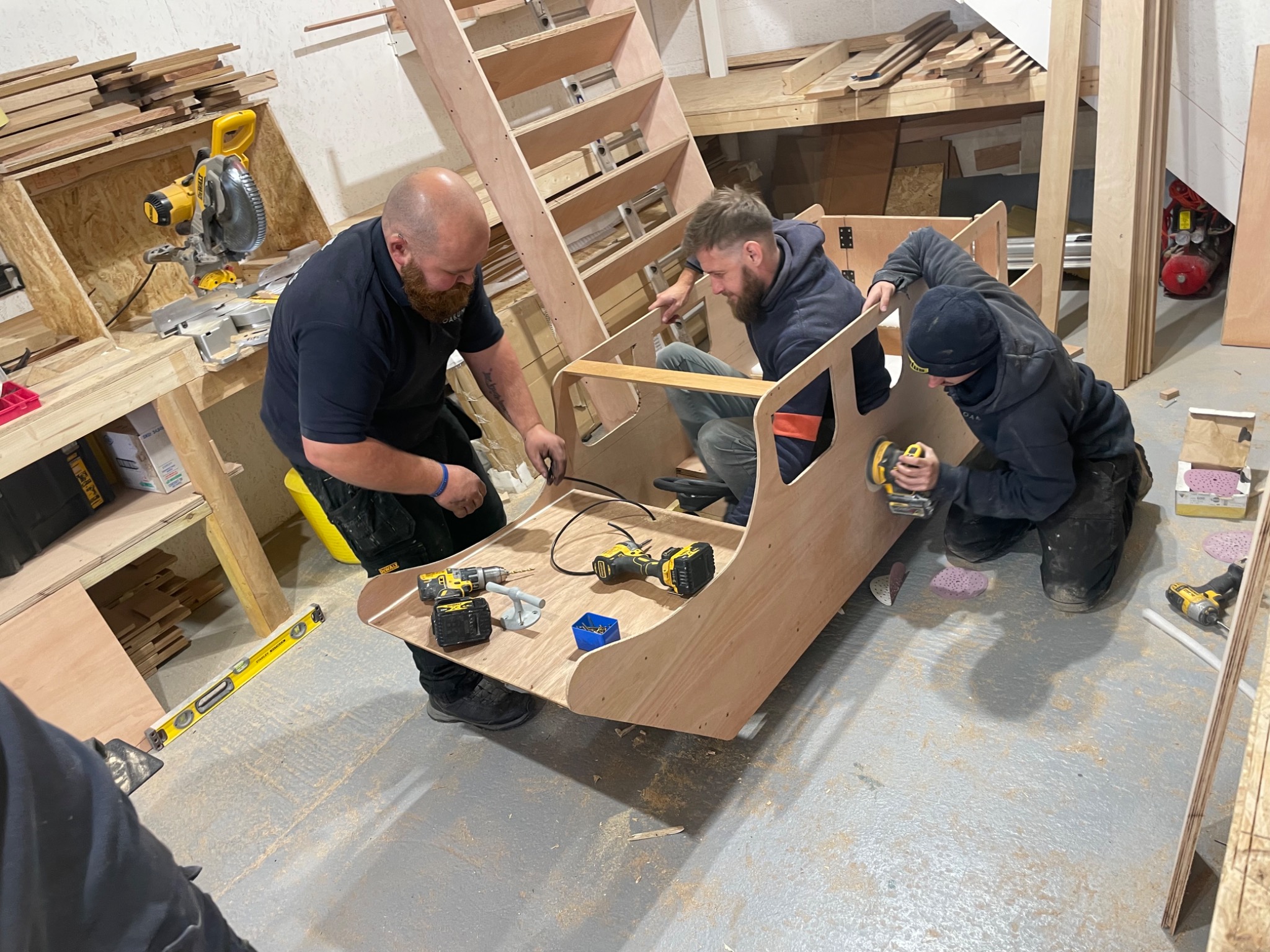 Original workshop photograph from the Oakums RedBull Soap Box special project